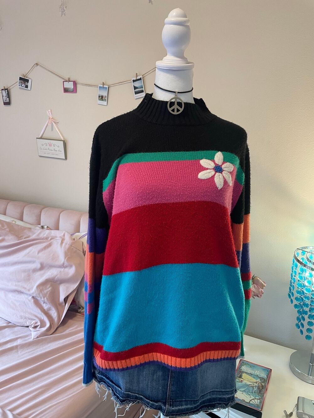 color block funky sweater
